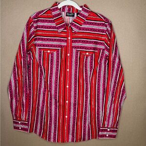Wrangler Vibrant Striped Button Down Shirt